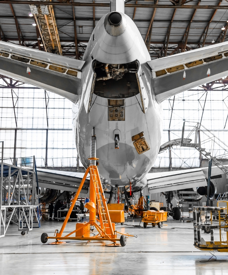 Aircraft maintenance and repair services at GA Telesis facility.